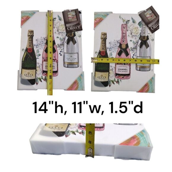 Oliver Gal 14"x11" Champagne Designer Floral Canvas Wall Art Decor NWT - Picture 15 of 15